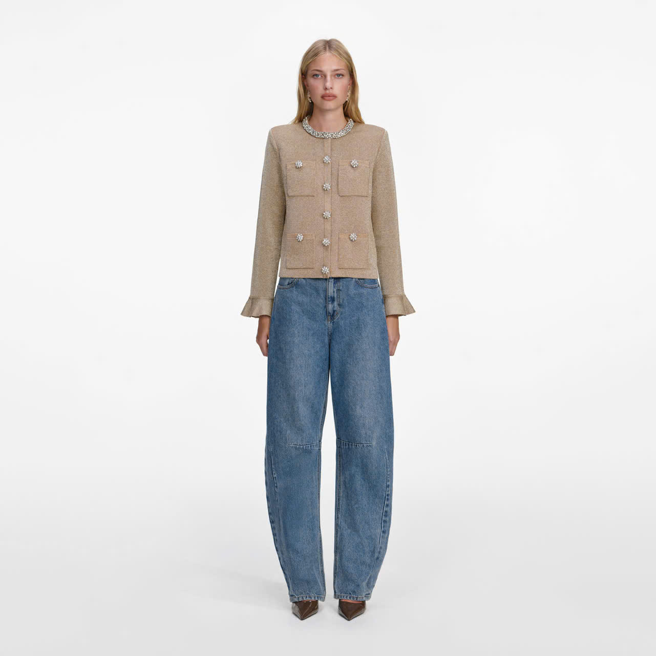 ÁO KHOÁC CARDIGAN CÀI NÚT PHA LÊ