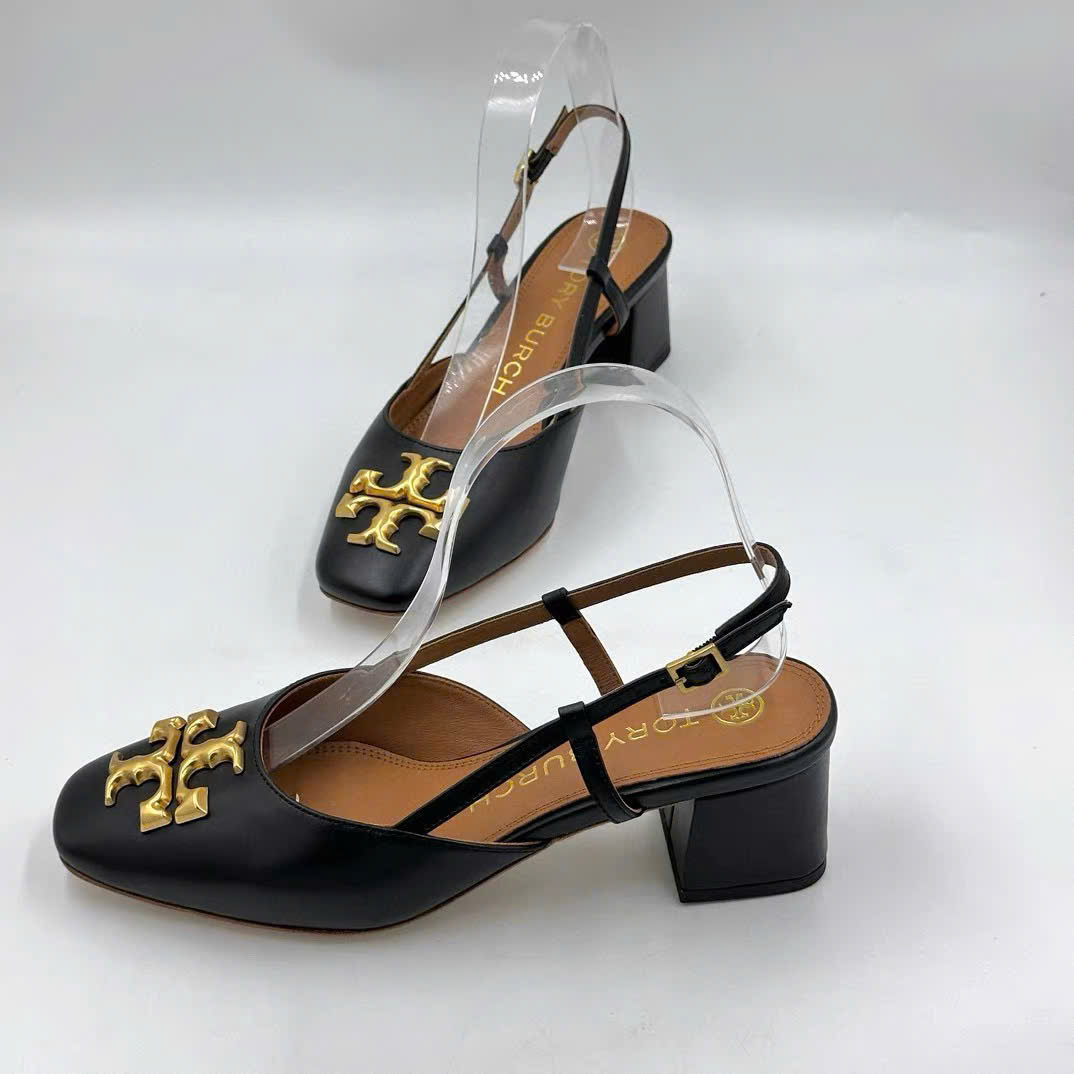 Slingback Tory Burch da thật logo 2 màu