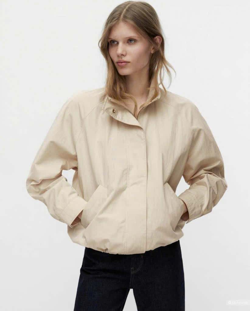 Áo khaki gió Massimo Dutti dáng lửng suông