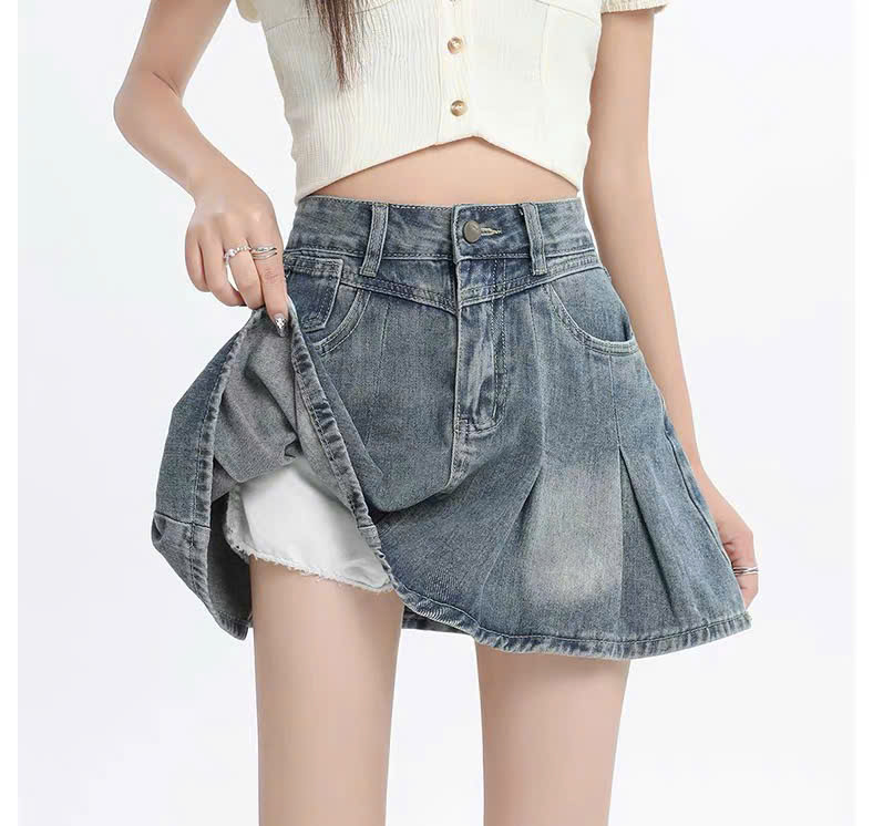 Chân váy demin Zara dáng ngắn xoè