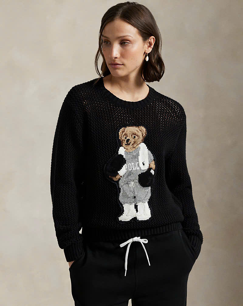 Áo len cổ tròn Polo Bear Cotton