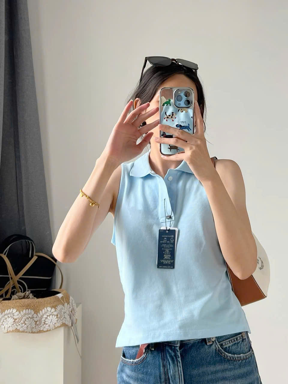 Áo sát nách Polo RL cổ bẻ 100% cotton 3 màu