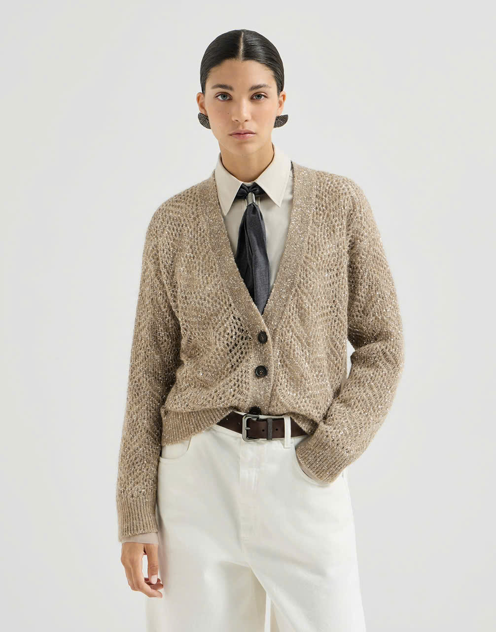Áo khoác cardigan BRUNELLO hoạ tiết