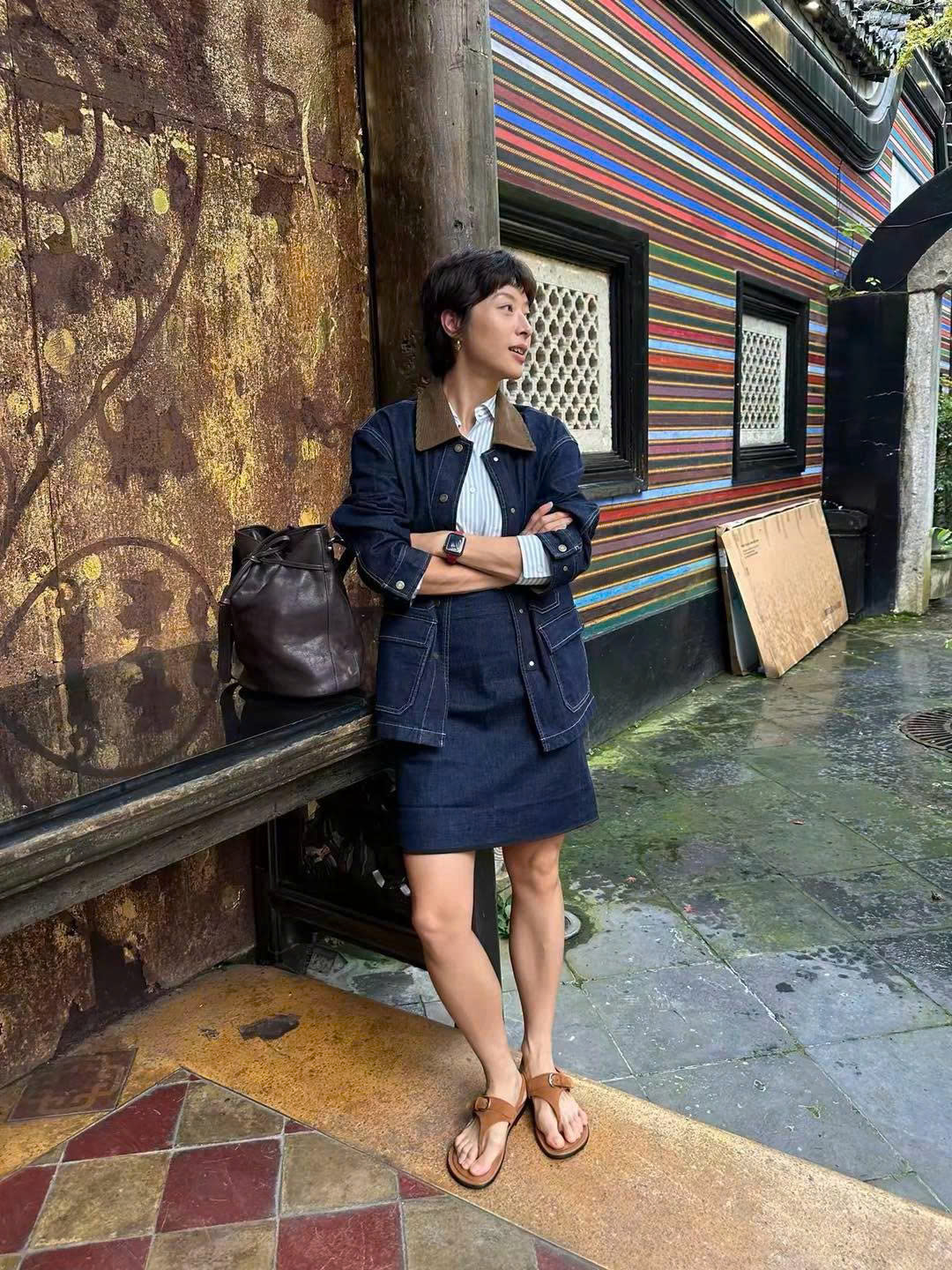 Jacket COS cổ nhung tăm 3 túi trước dáng loose 2 màu