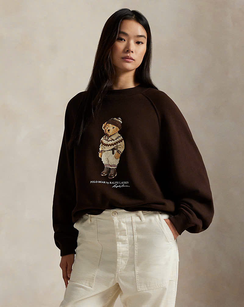 Áo nỉ cổ tròn Polo Bear