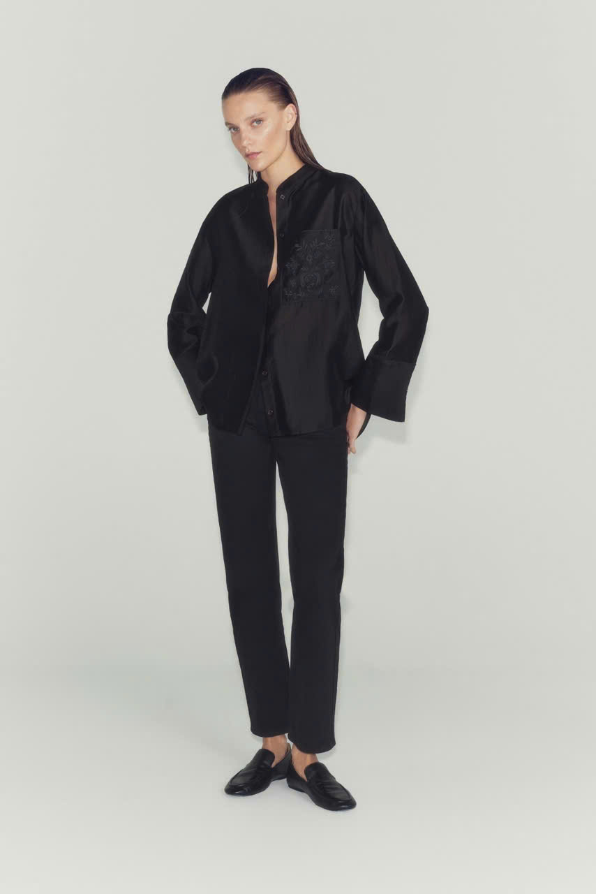 ÁO SƠ MI ZARA TÚI THÊU ZW COLLECTION
