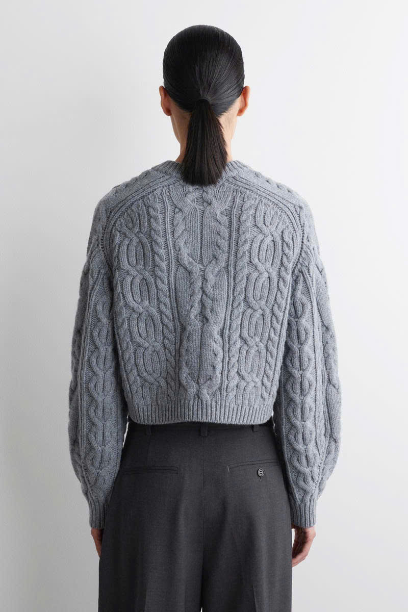 Áo khoác len COS dệt kim từ len merino