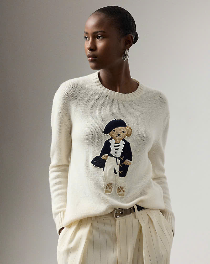 Áo len cashmere Polo Bear mùa xuân sớm