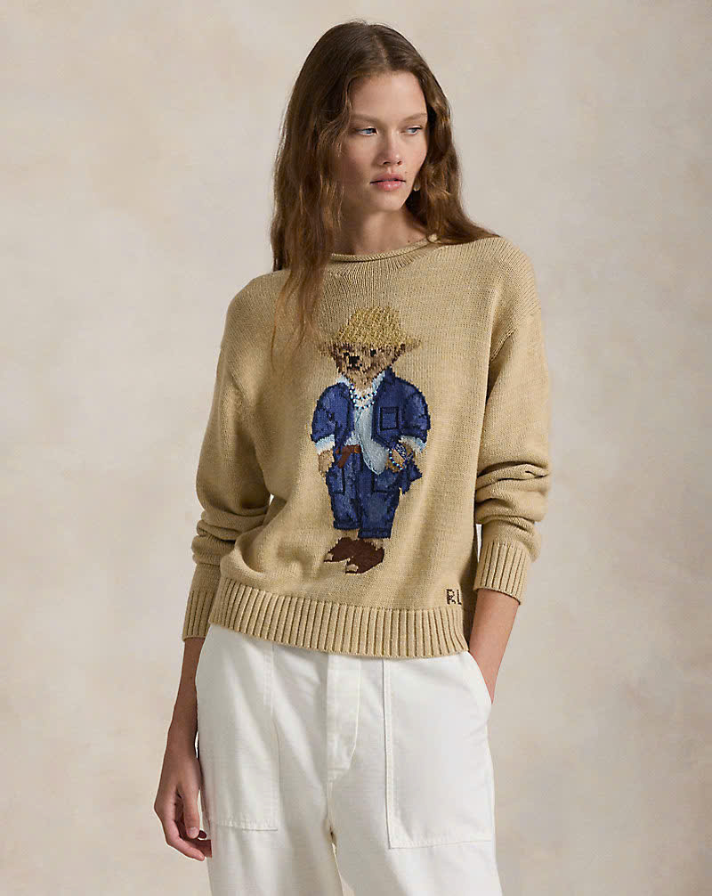 Áo len cổ tròn Polo Bear