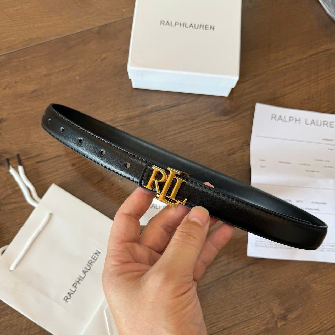 Belt Polo da 2 màu mặt logo RL
