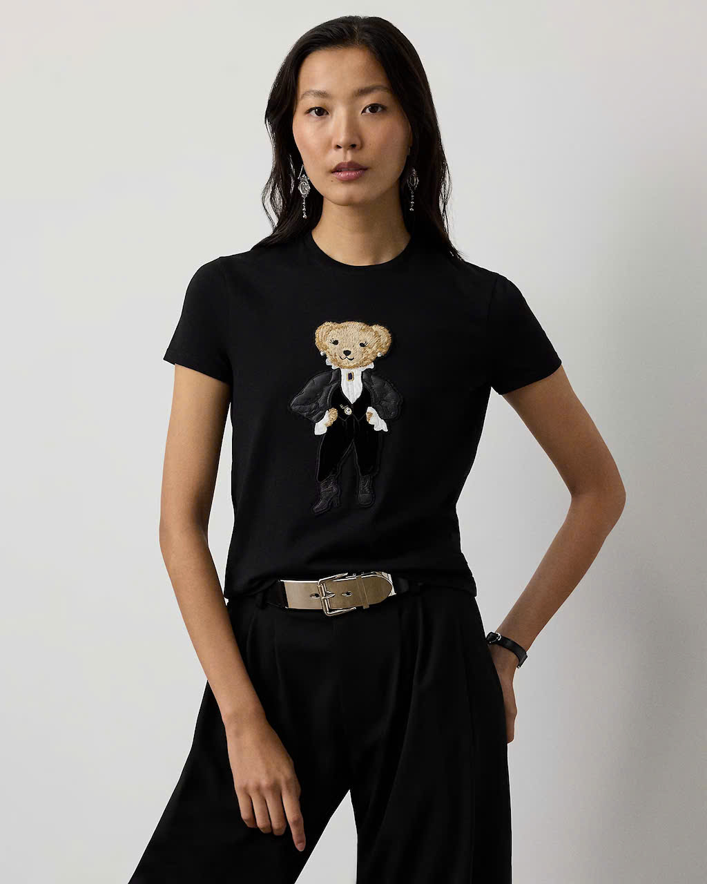Áo thun cotton hình gấu Polo chủ đề Giáng sinh