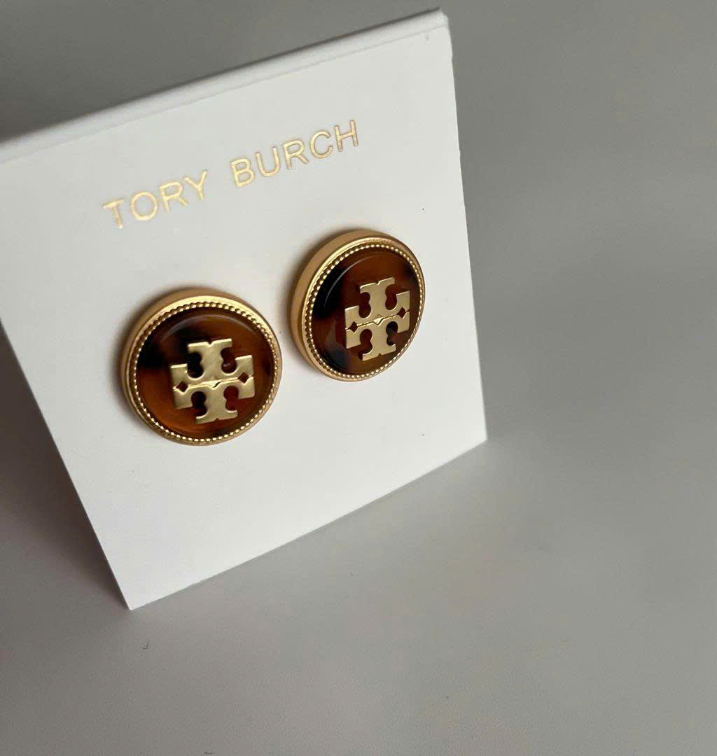 Khuyên tai Tory Burch dư xịn Nụ 2 màu
