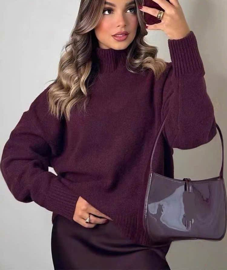 Áo len cổ trụ Zara 2 màu trơn