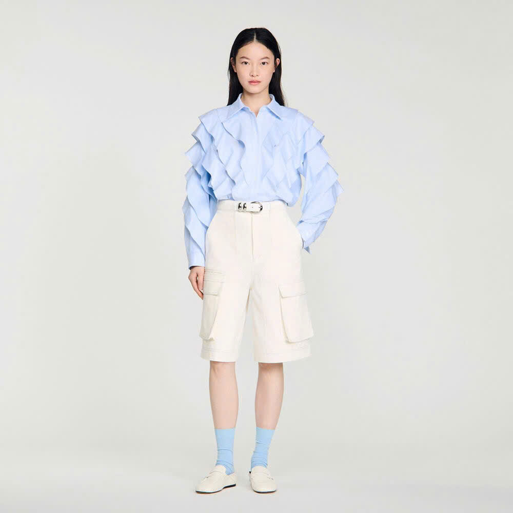 ÁO SƠ MI COTTON XẾP NẾP