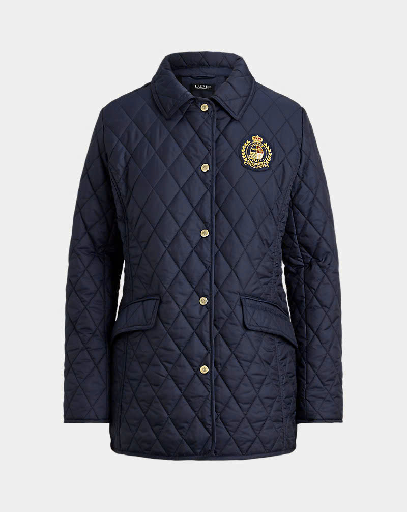 Áo khoác chần bông hình kim cương Crest-Patch