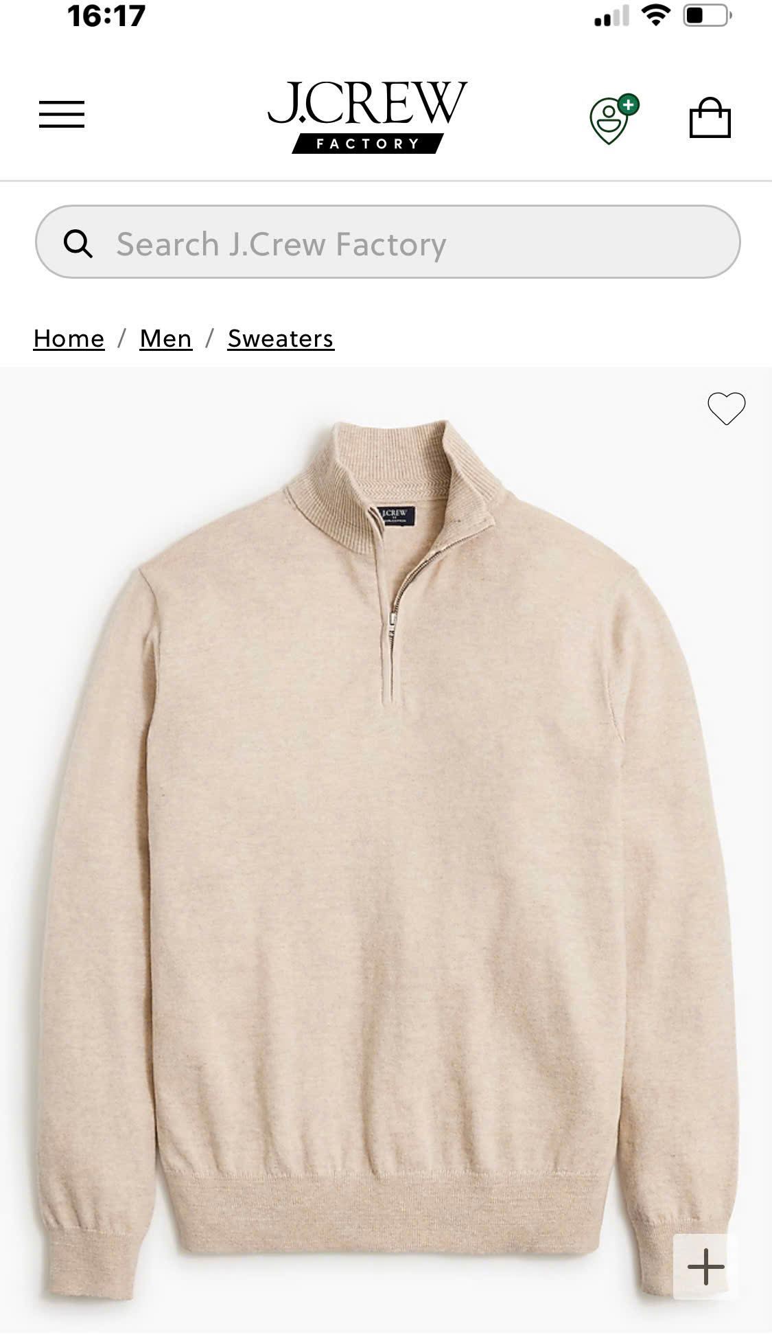 Áo len nam cổ trụ J Crew