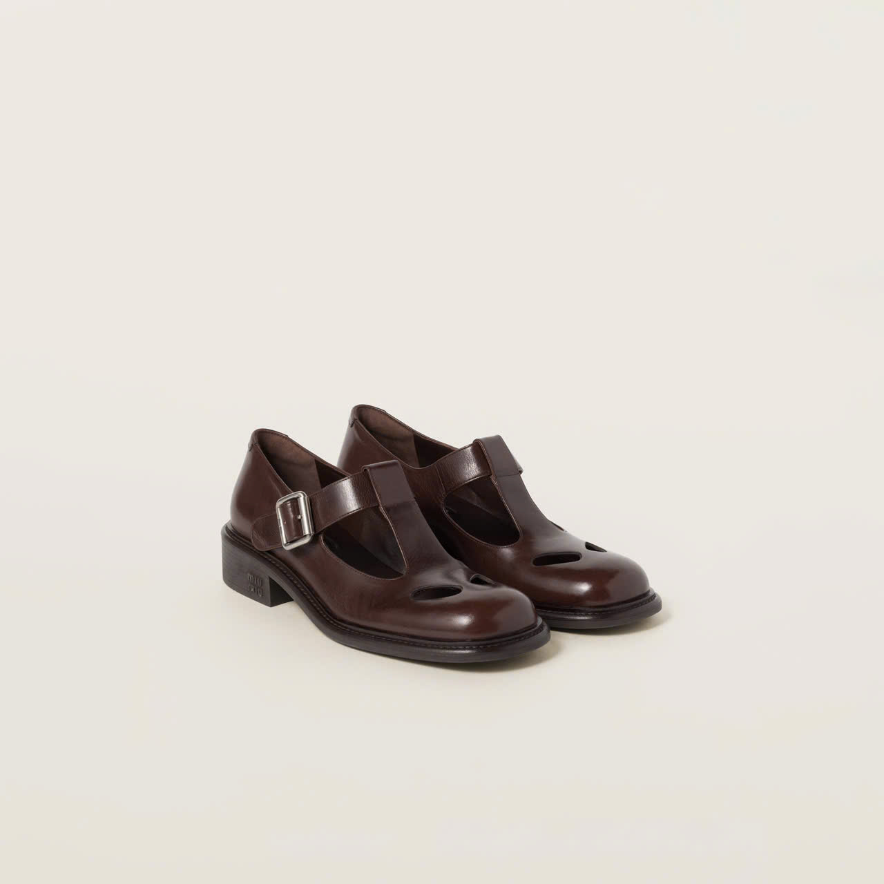 Miu Miu Leather T-bar shoes