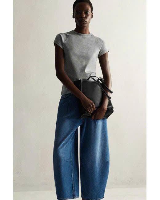 QUẦN JEANS ỐNG RỘNG XẾP NẾP