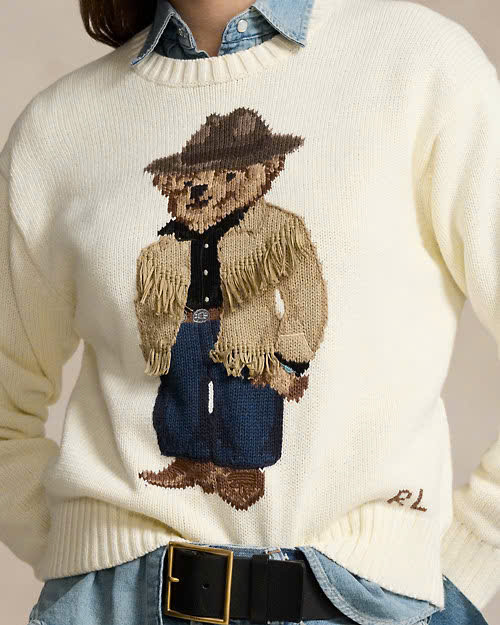 Áo len cổ tròn Polo Bear Cotton
