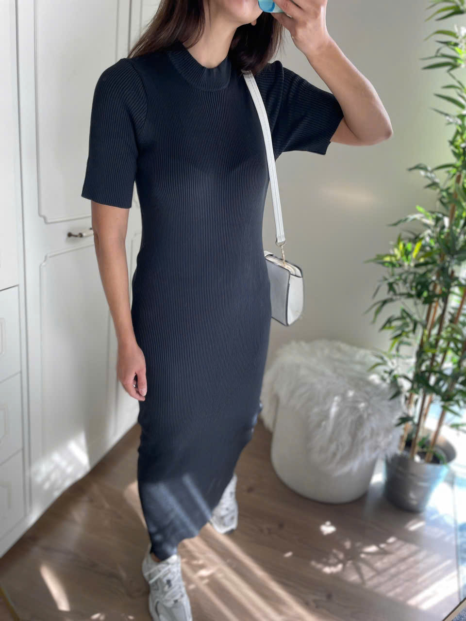 Váy body len Zara cộc tay