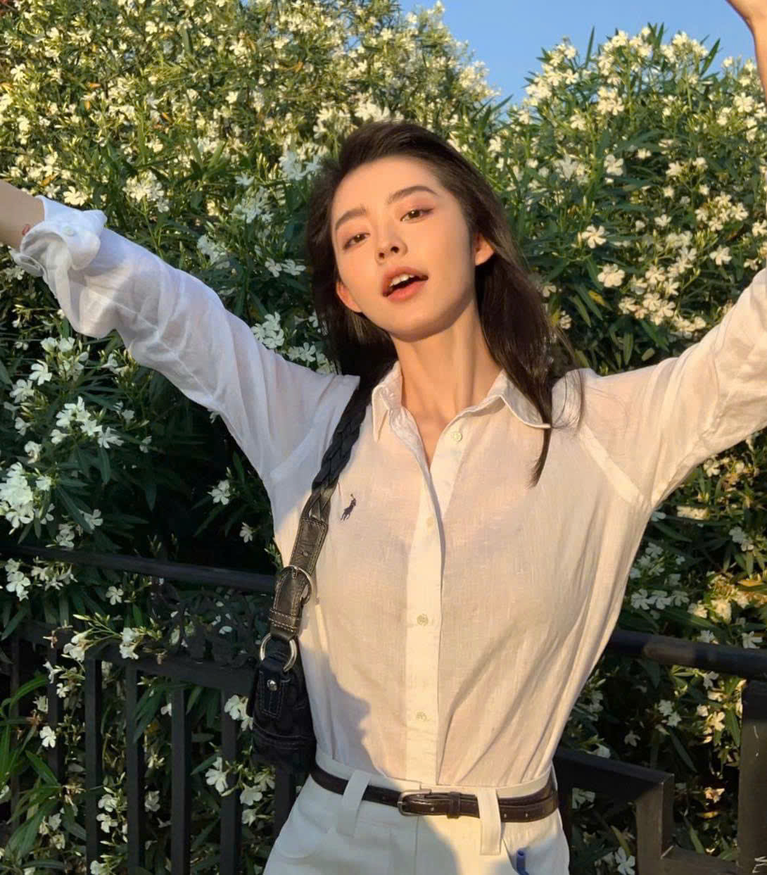 Áo sơ mi Ralph Lauren cổ đức dài tay thô mềm