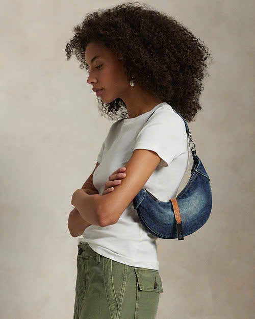 Túi đeo vai mini Polo ID Denim