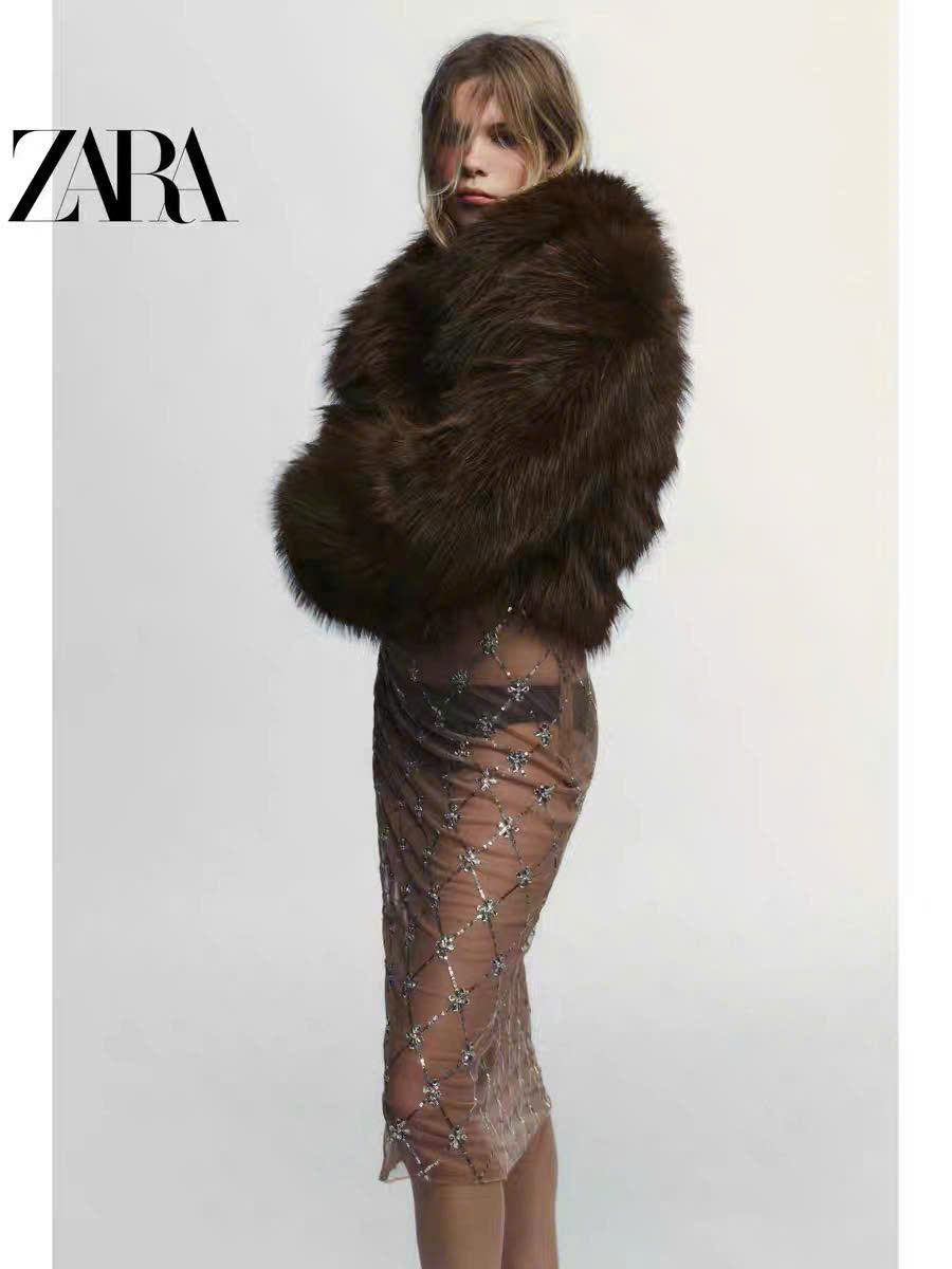 Áo lông Zara màu cafe