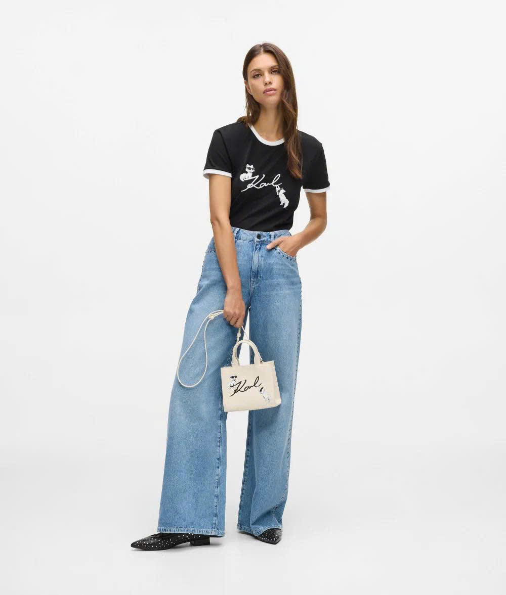 Tshirt KARL Ikon viền cổ 2 màu