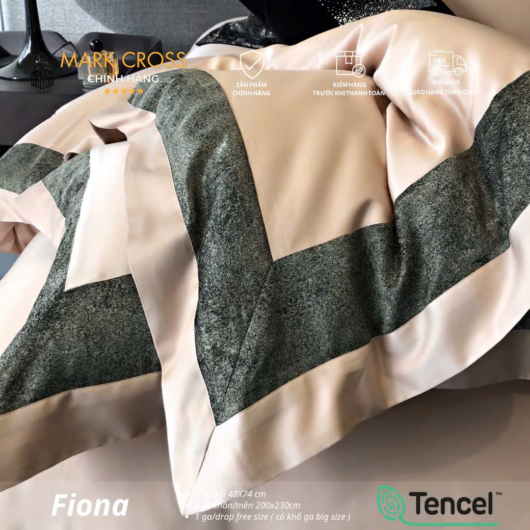 Set chăn ga 4pcs Mark Cross lụa TENCEL Kingsize