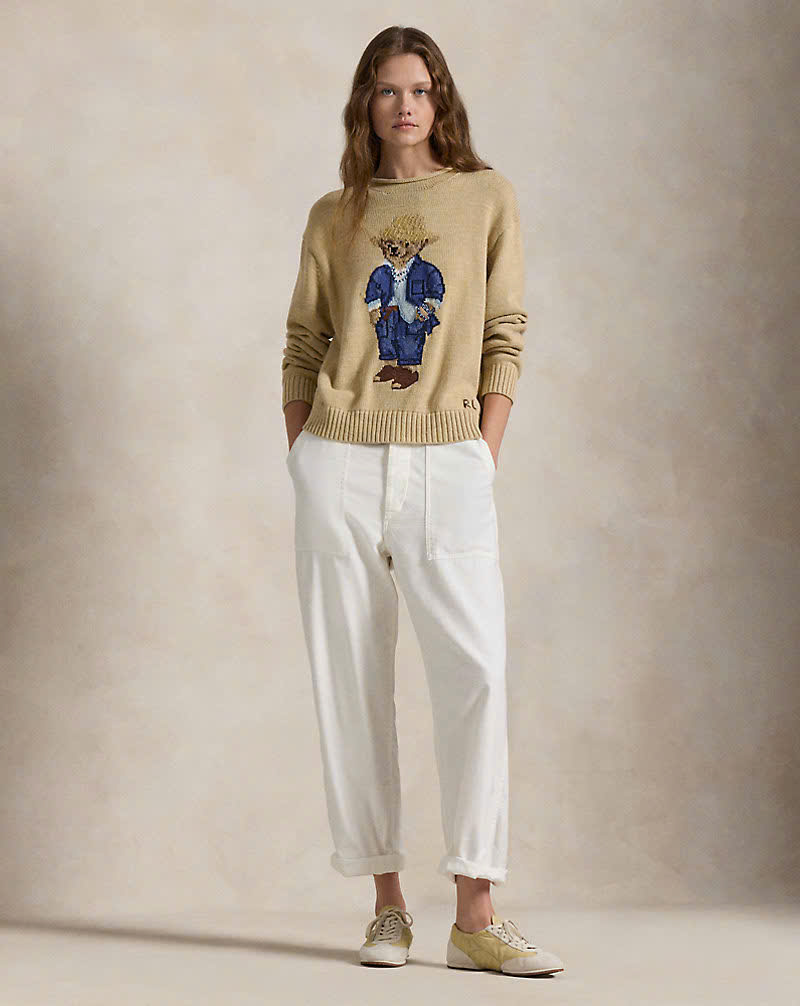 Áo len cổ tròn Polo Bear