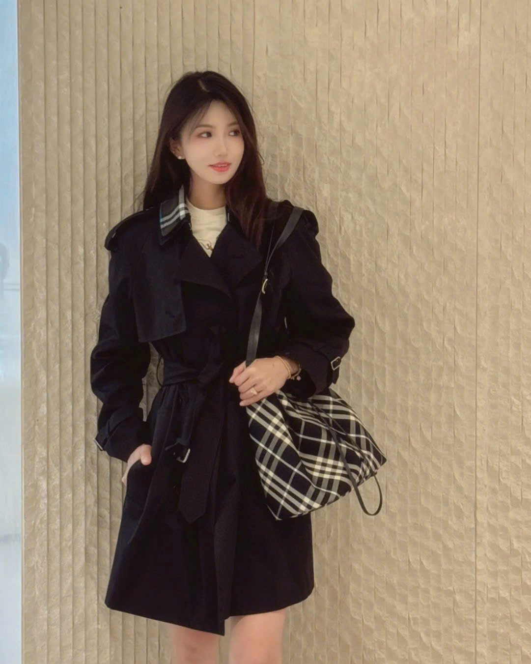 Trenchcoat BBR chất kaki dáng lửng kèm belt