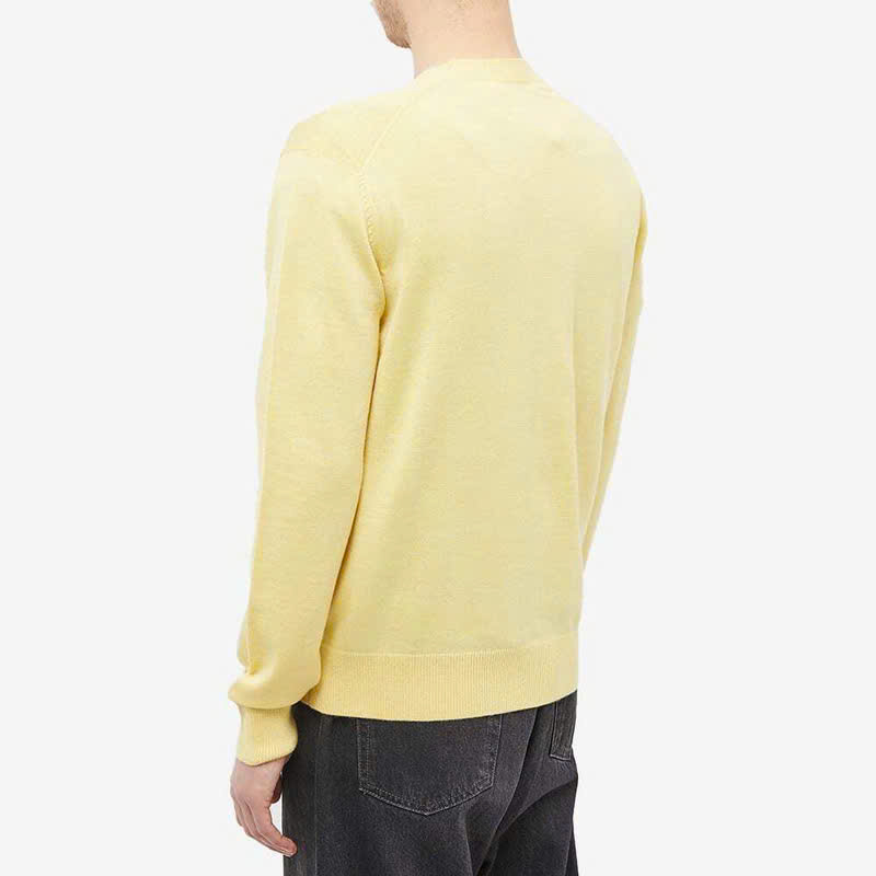 Cardigan Maison Kitsun trơn cổ V