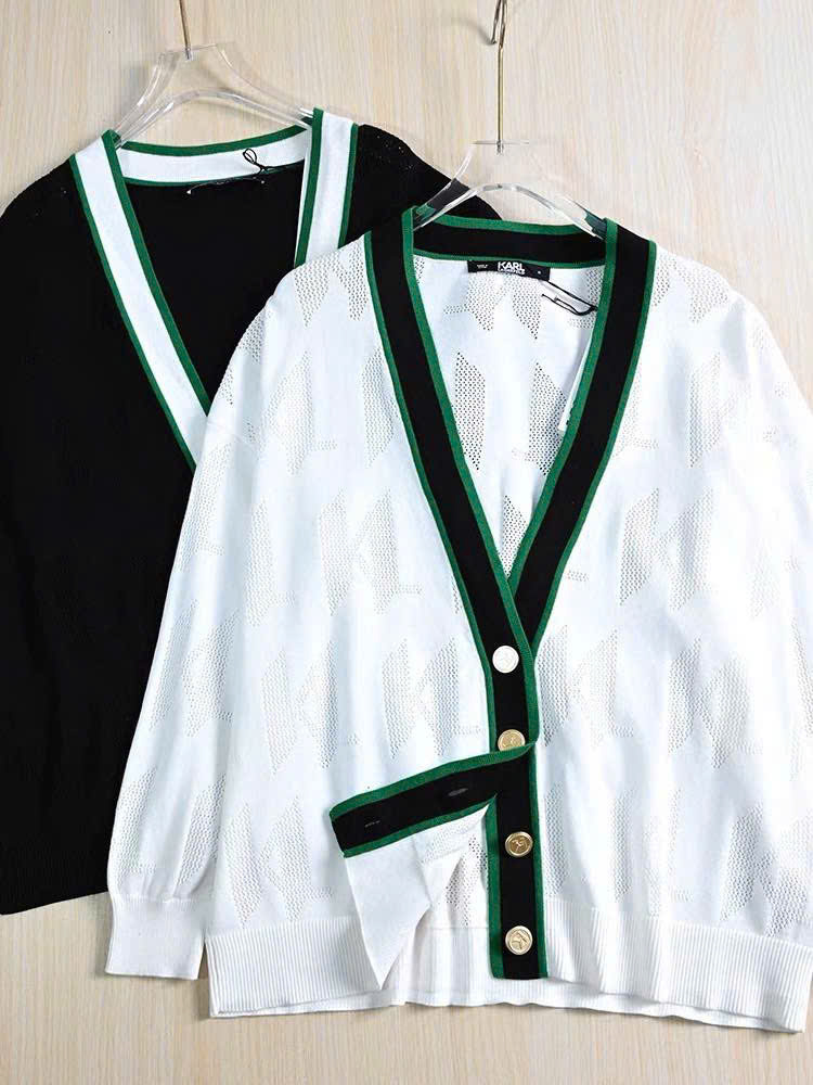 Cardigan Karl viền xanh 2 màu
