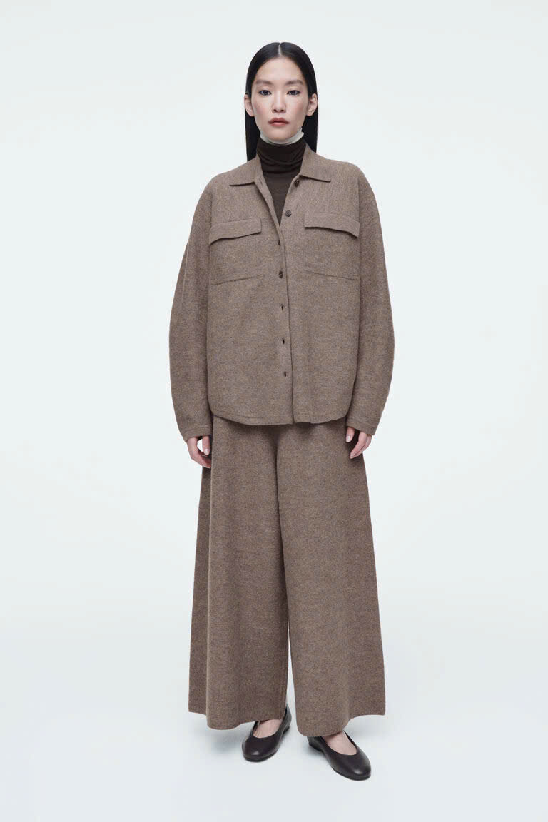 Áo sơ mi len wool COS cổ đức (tách set)