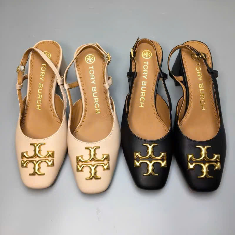 Slingback Tory Burch da thật logo 2 màu