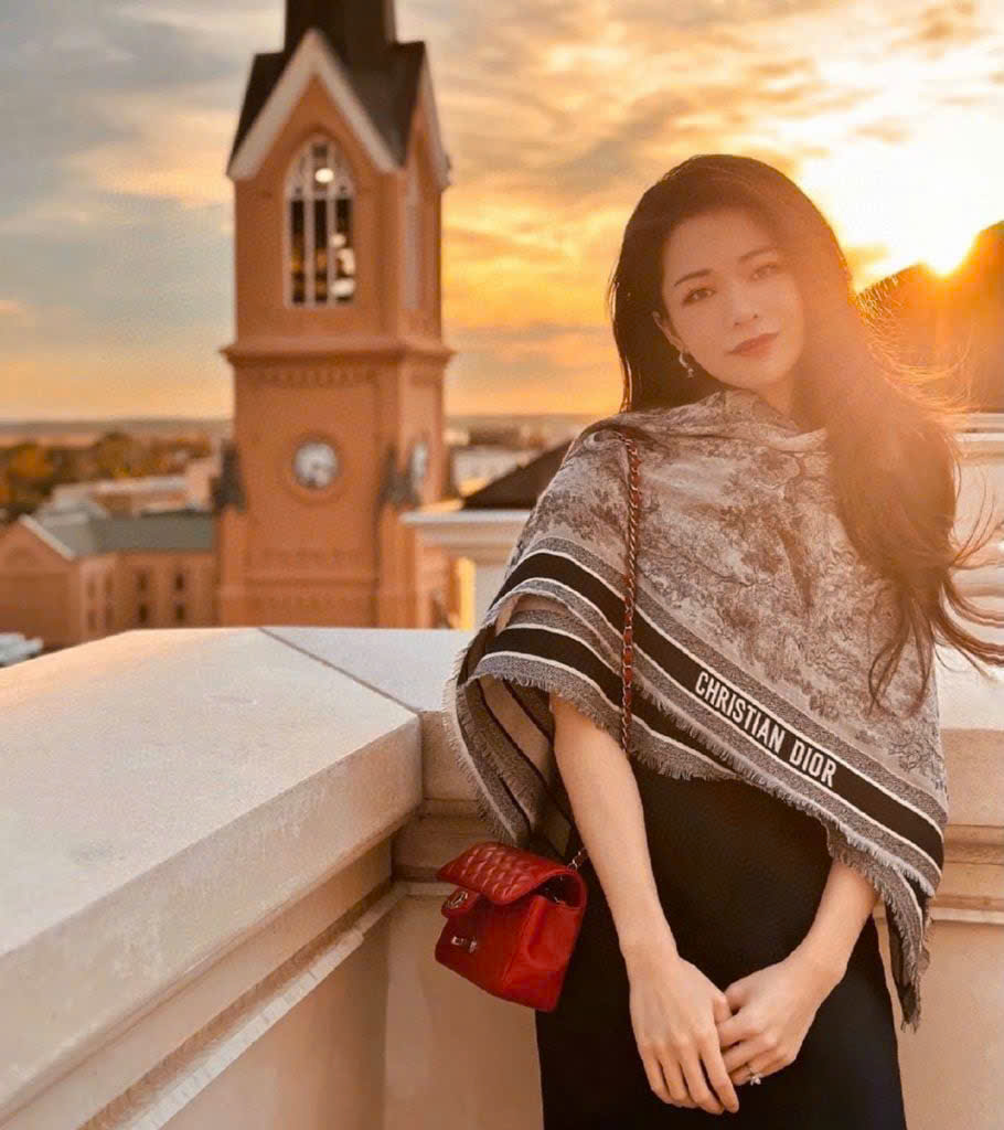 Khăn DIOR hoạ tiết cây xám