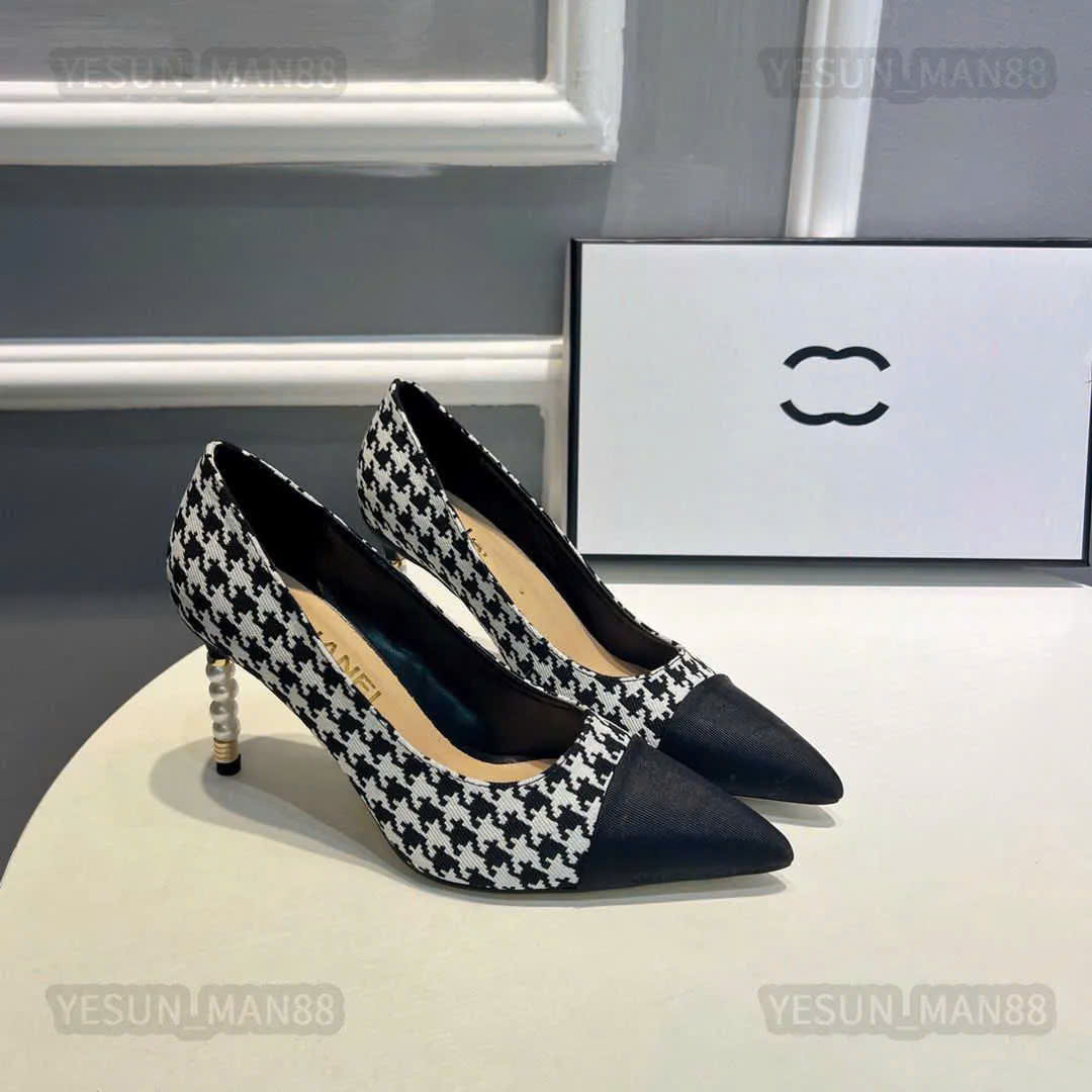 Giày Chanel gót ngọc