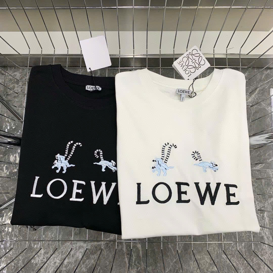 T shirt Loewe thêu chữ nổi 2 màu