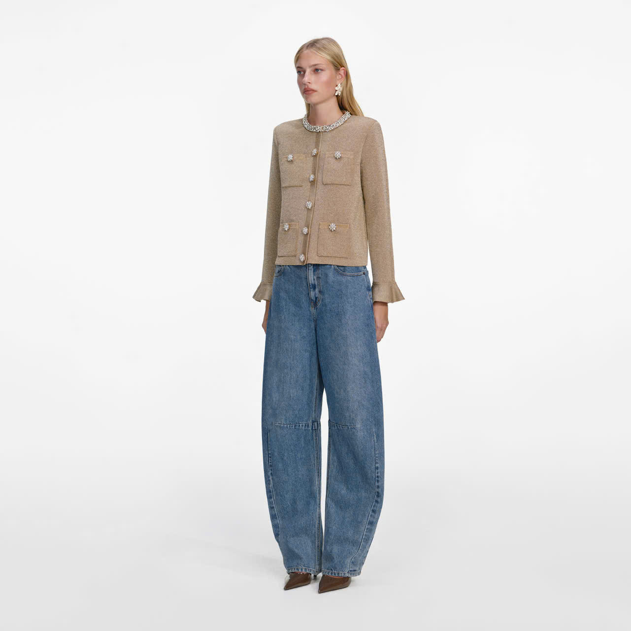 ÁO KHOÁC CARDIGAN CÀI NÚT PHA LÊ