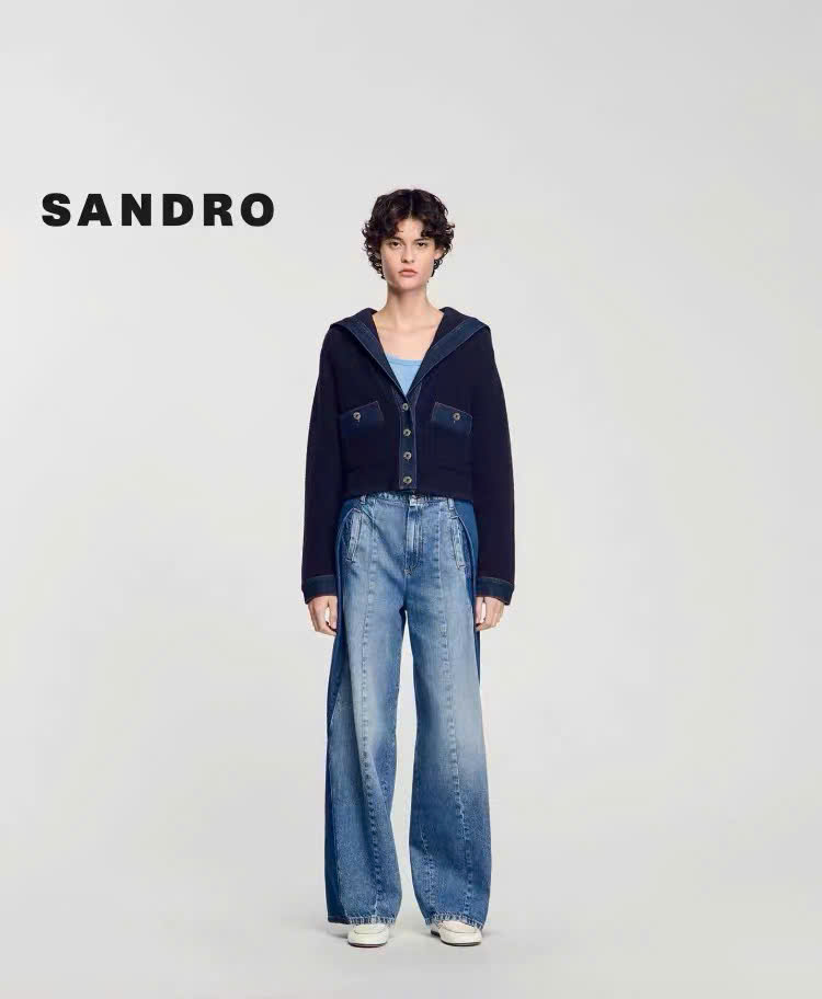 ÁO CARDIGAN PHỐI DENIM