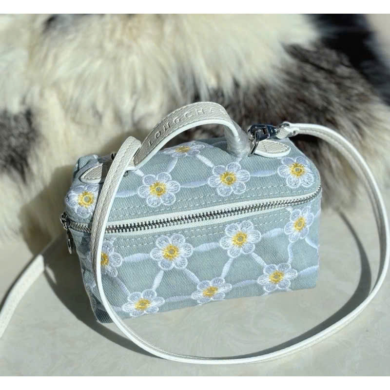 Longchamp LE PLIAGE EMBROIDERED TOP HANDLE BAG