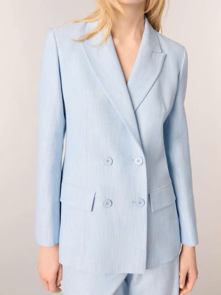 Blazer Maje xanh dương