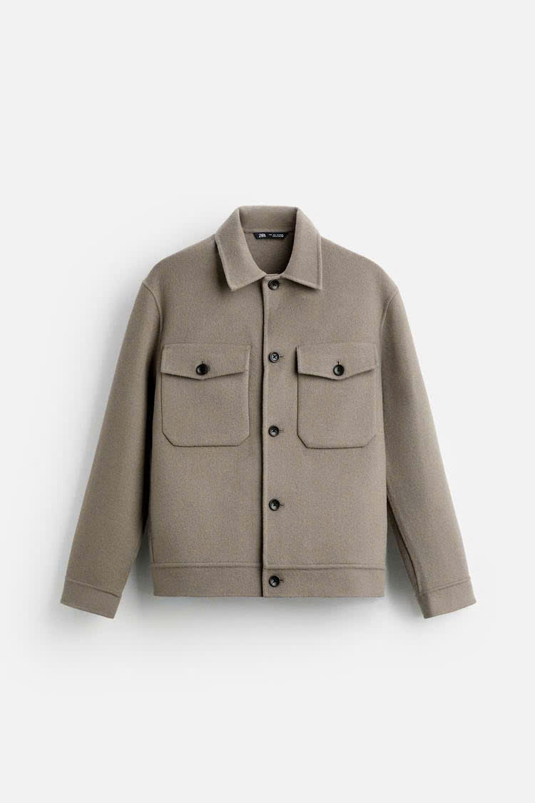 Áo khoác dạ ép Zara cổ đức