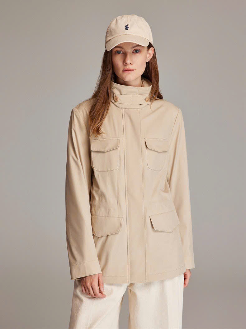 Jacket khaki LoroPiana 4 túi 2 màu tuồn auth