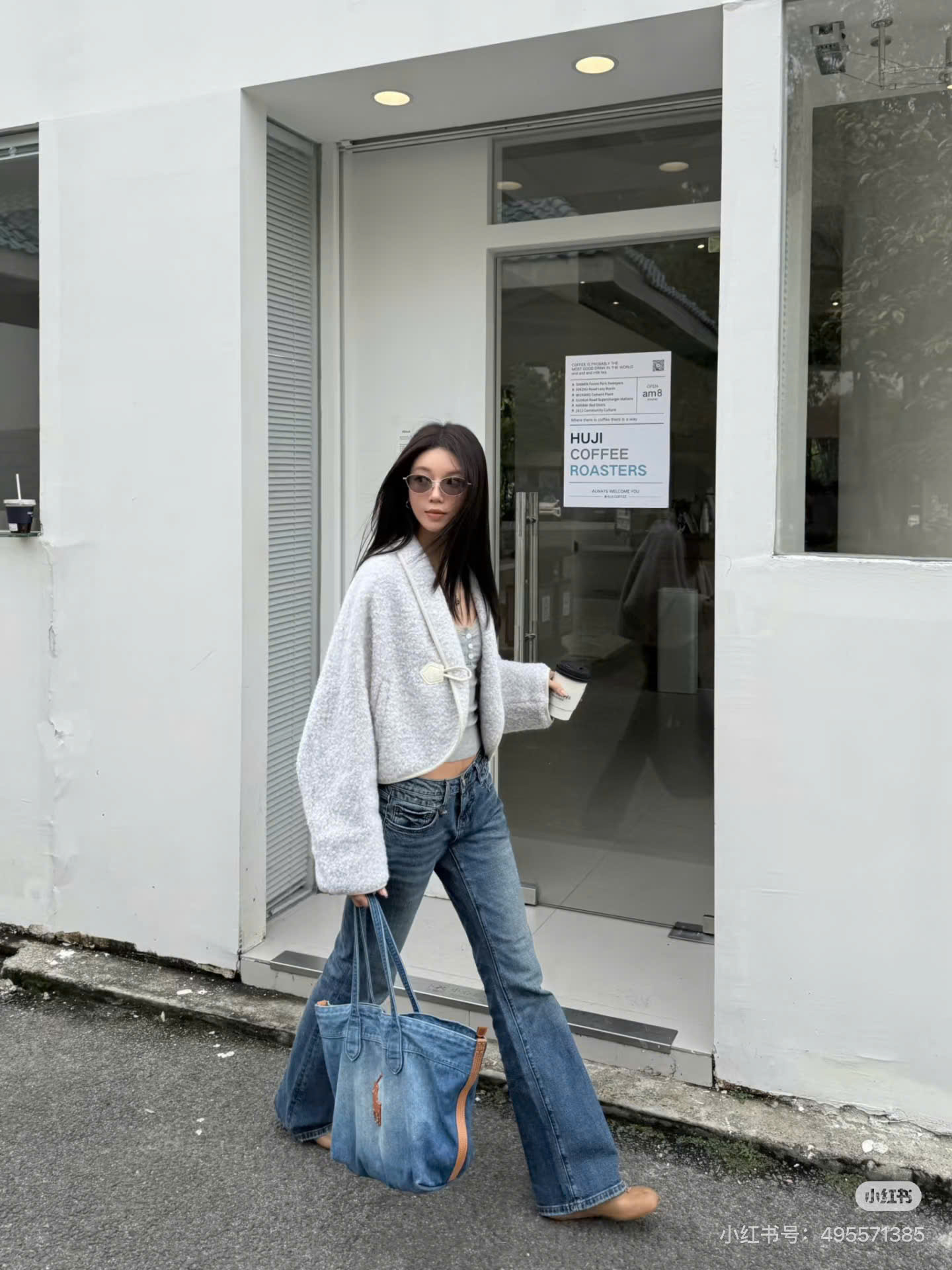 Túi tote denim Polo thêu ngựa