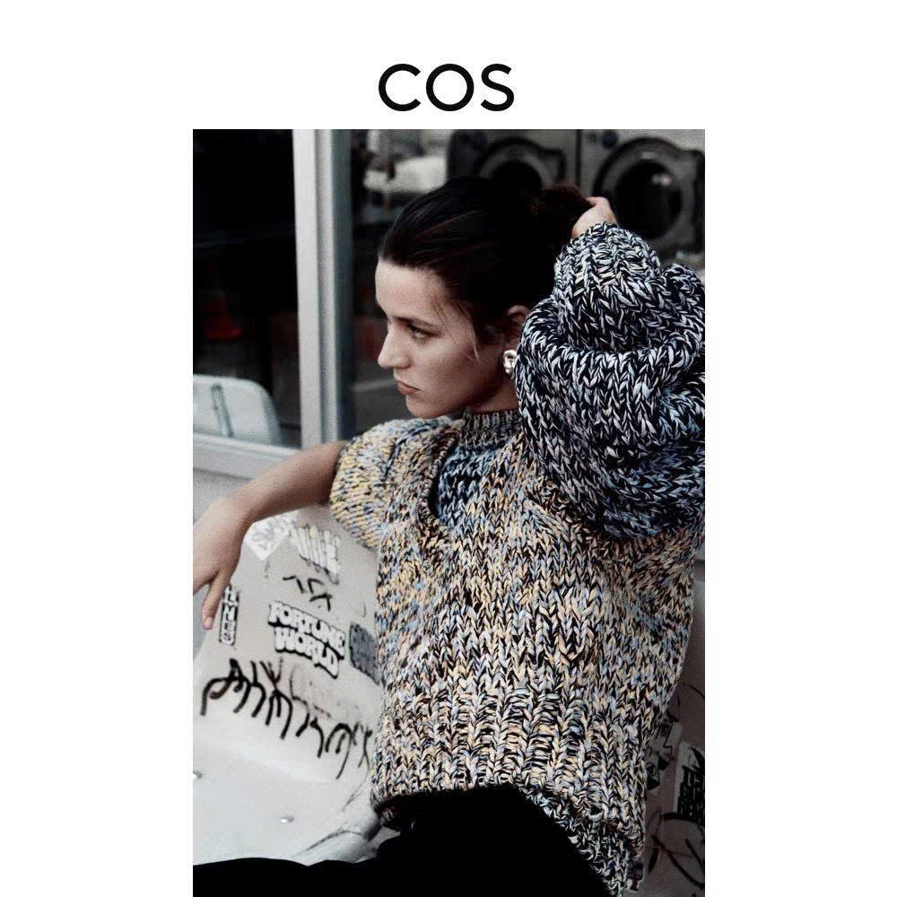 Áo len thừng COS cổ tròn
