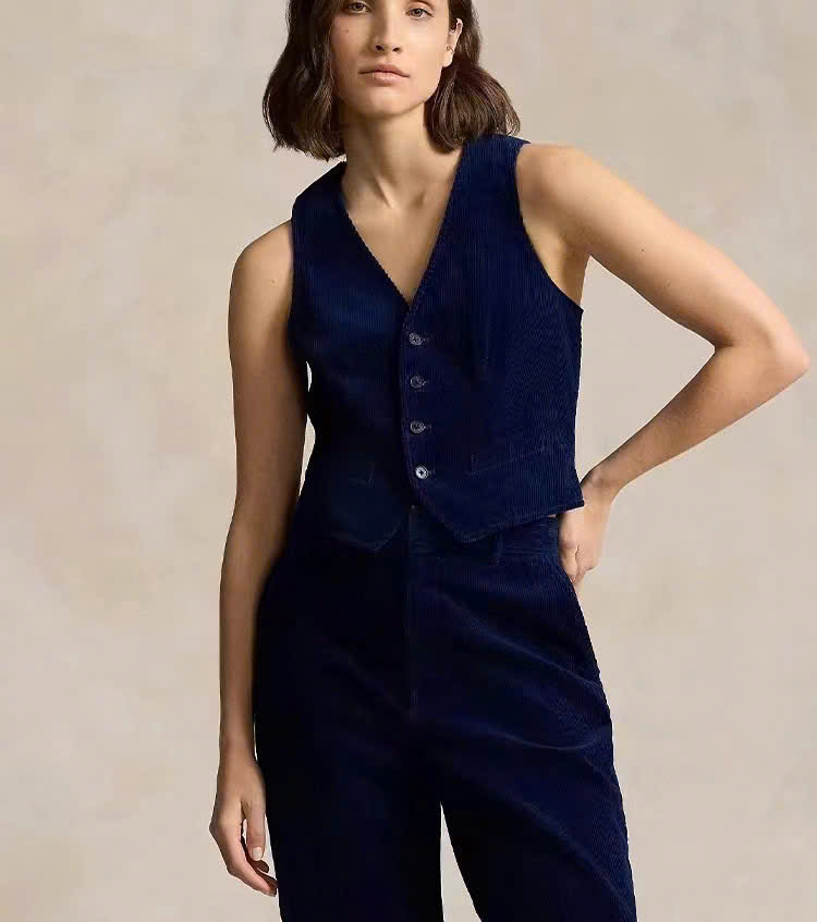 Gile nhung Polo Ralph Lauren navy tuồn auth