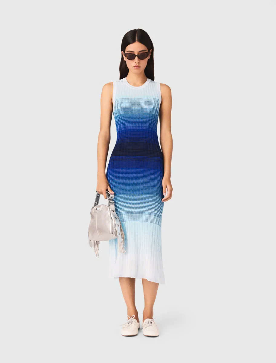 Đầm maxi knit ombré