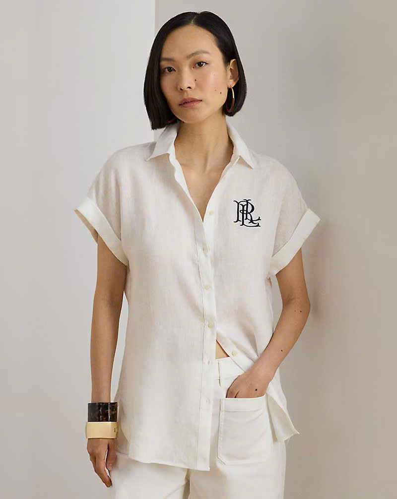 SƠ MI POLO RL LINEN CỔ ĐỨC NGẮN TAY