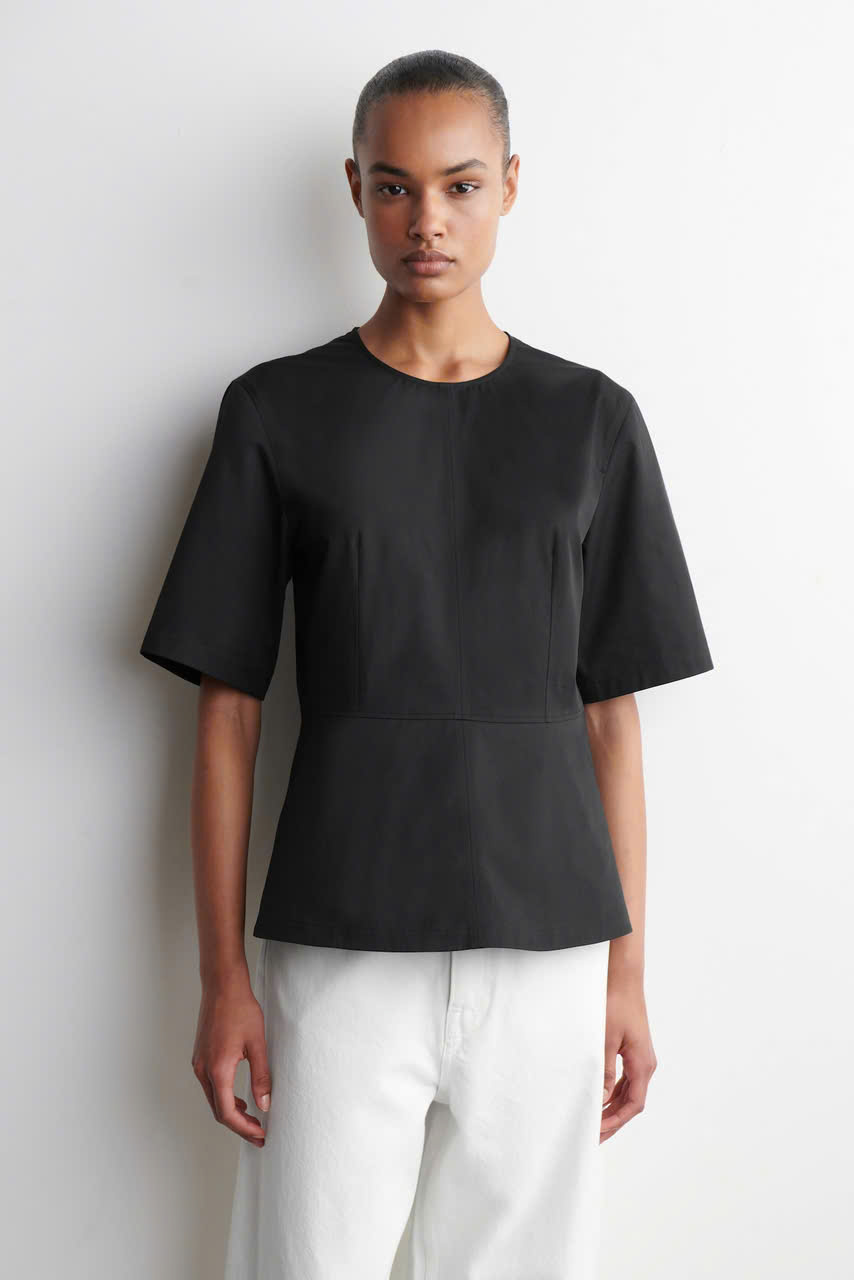 ÁO PEPLUM BẰNG VẢI COTTON